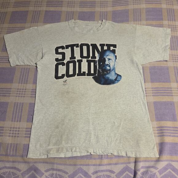 Vintage 90s WWF Stone Cold Steve Austin Shirt Wrestling Distressed Rare WWE 1998 - Picture 5 of 12